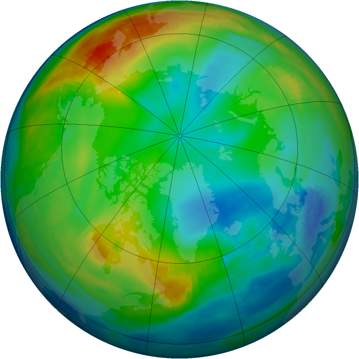 Arctic ozone map for 10 December 1982
